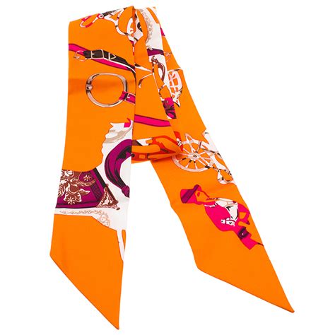 orange hermes ribbon scarf|hermes scarf orange horses.